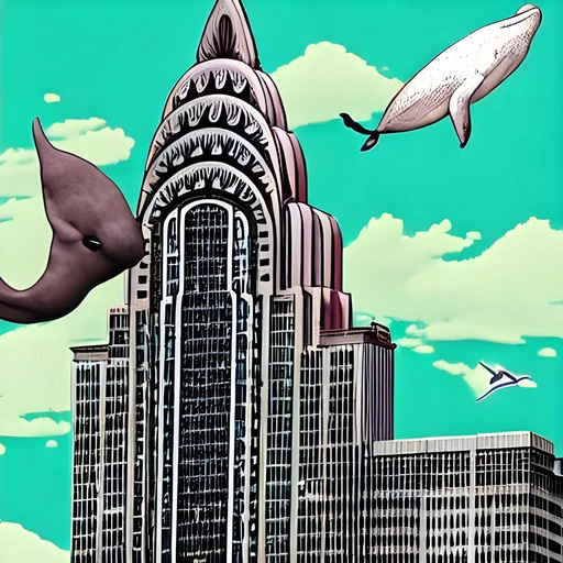 A Whale Flying Over the Chrysler Building