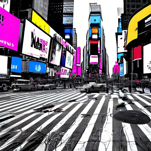 Times Square With Abnormality Effect